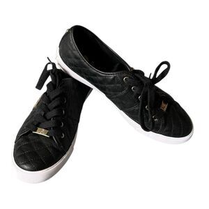 Guess- Size 10M Black Shoes w/ Gold Accents